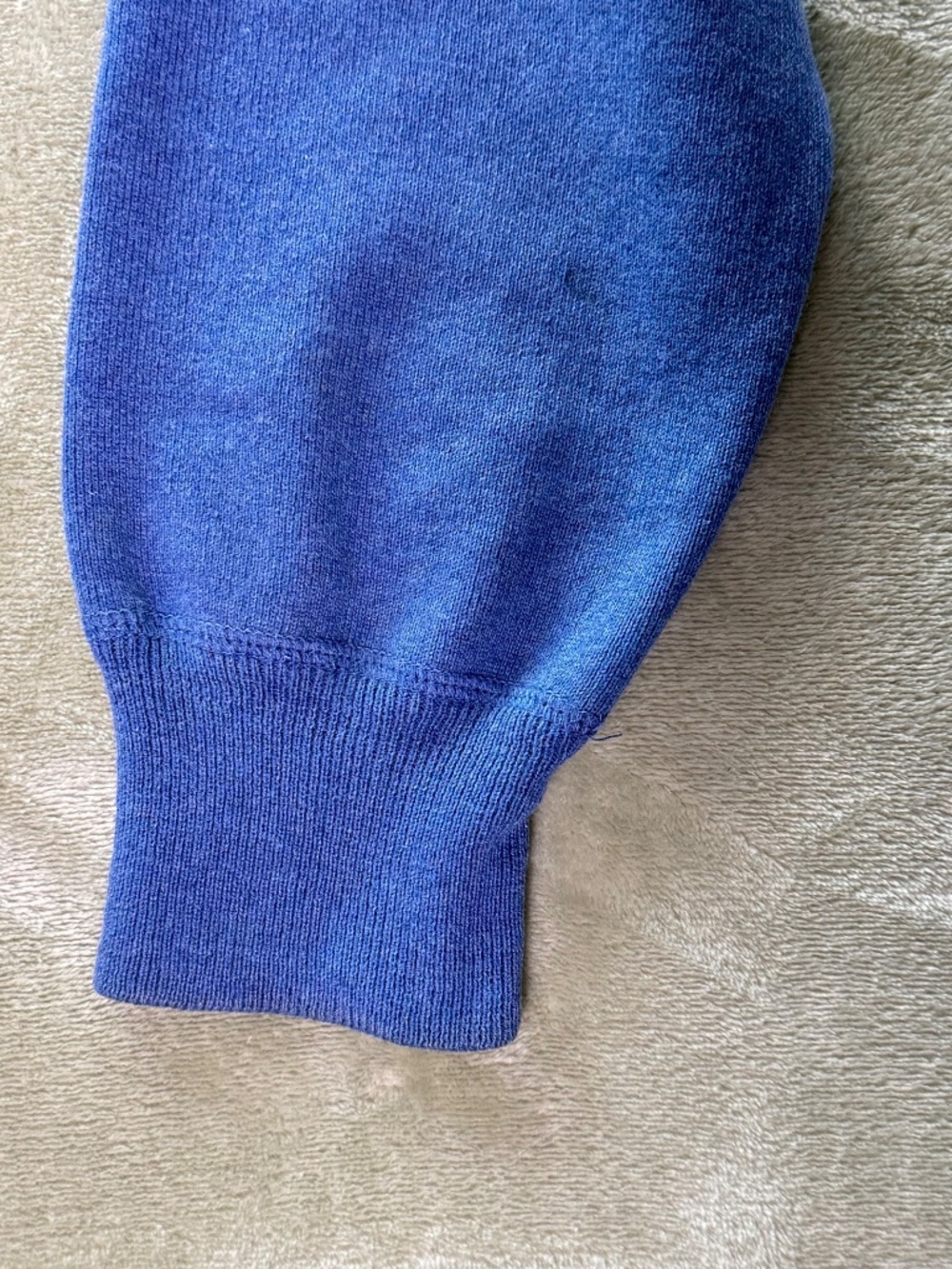 Polo Ralph Lauren Mens Large Blue 100% Cotton Crewneck Sweater Pony Pullover - Picture 3 of 9